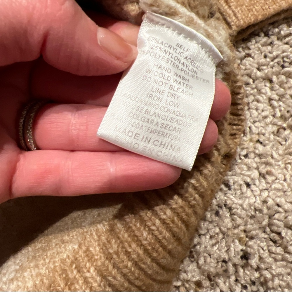 Listicle Tan and Cream Checkered Cardigan - Picture 6 of 8